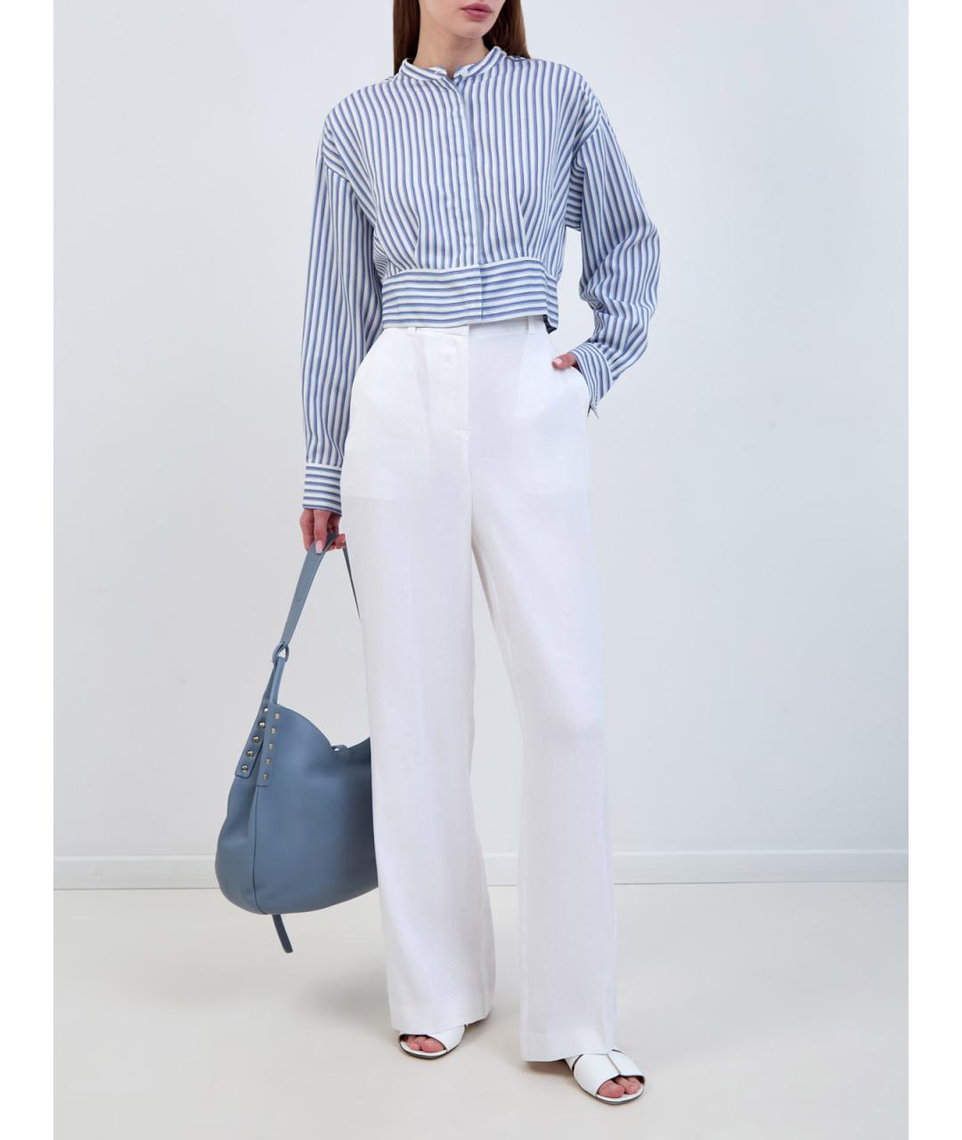 LORENA ANTONIAZZI Голубая вискозная блузы, фото 2