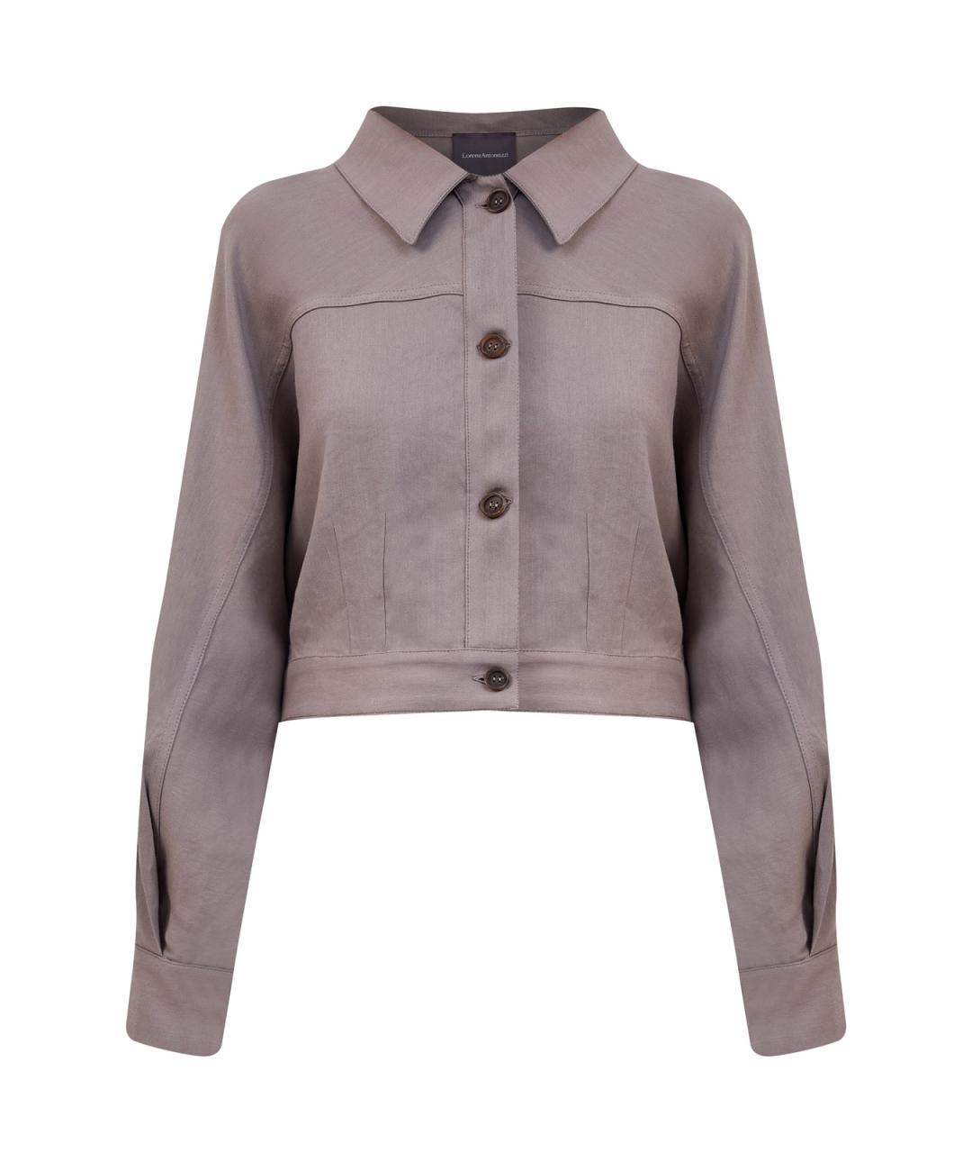 LORENA ANTONIAZZI Серая льняная куртка, фото 1