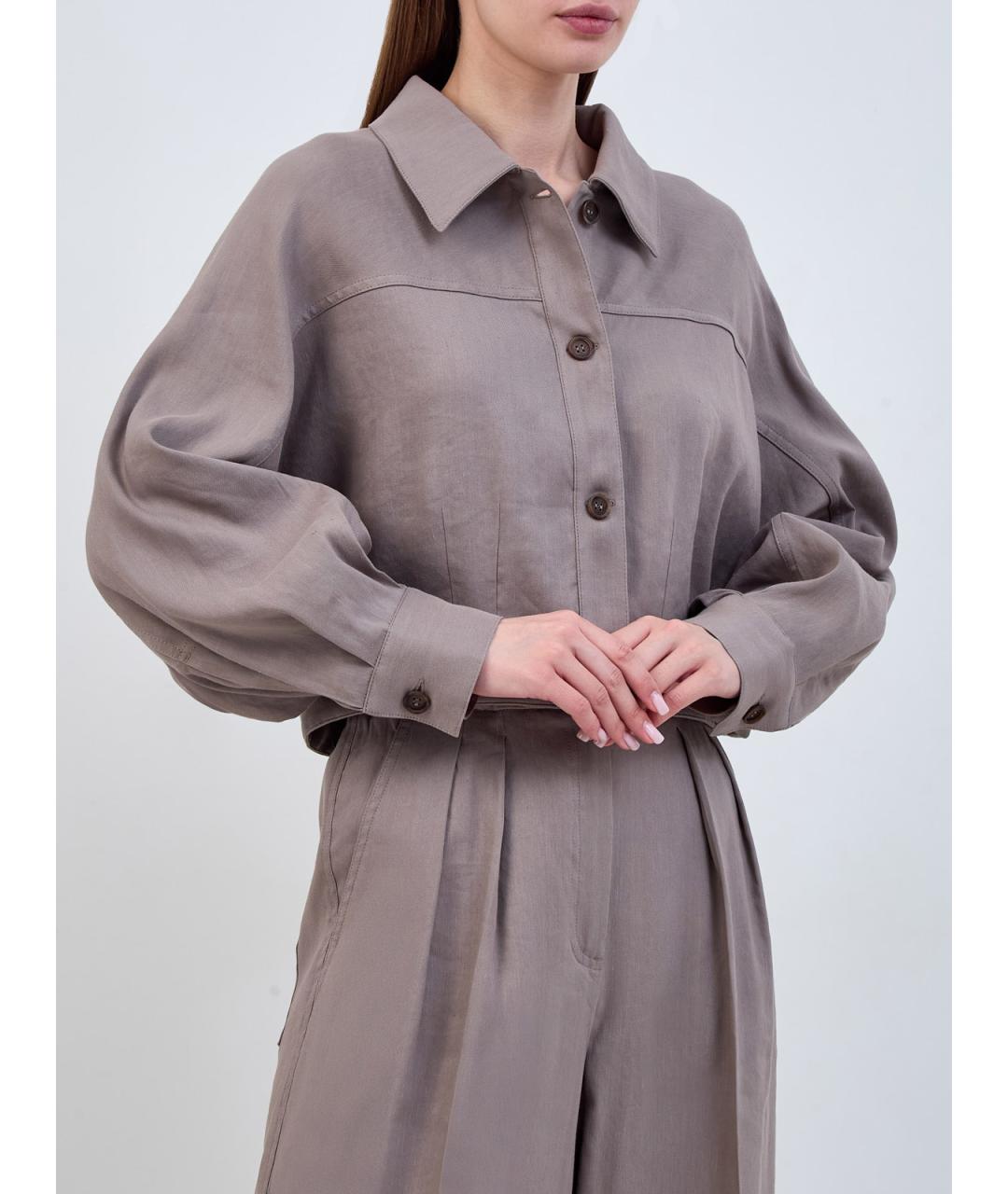 LORENA ANTONIAZZI Серая льняная куртка, фото 3