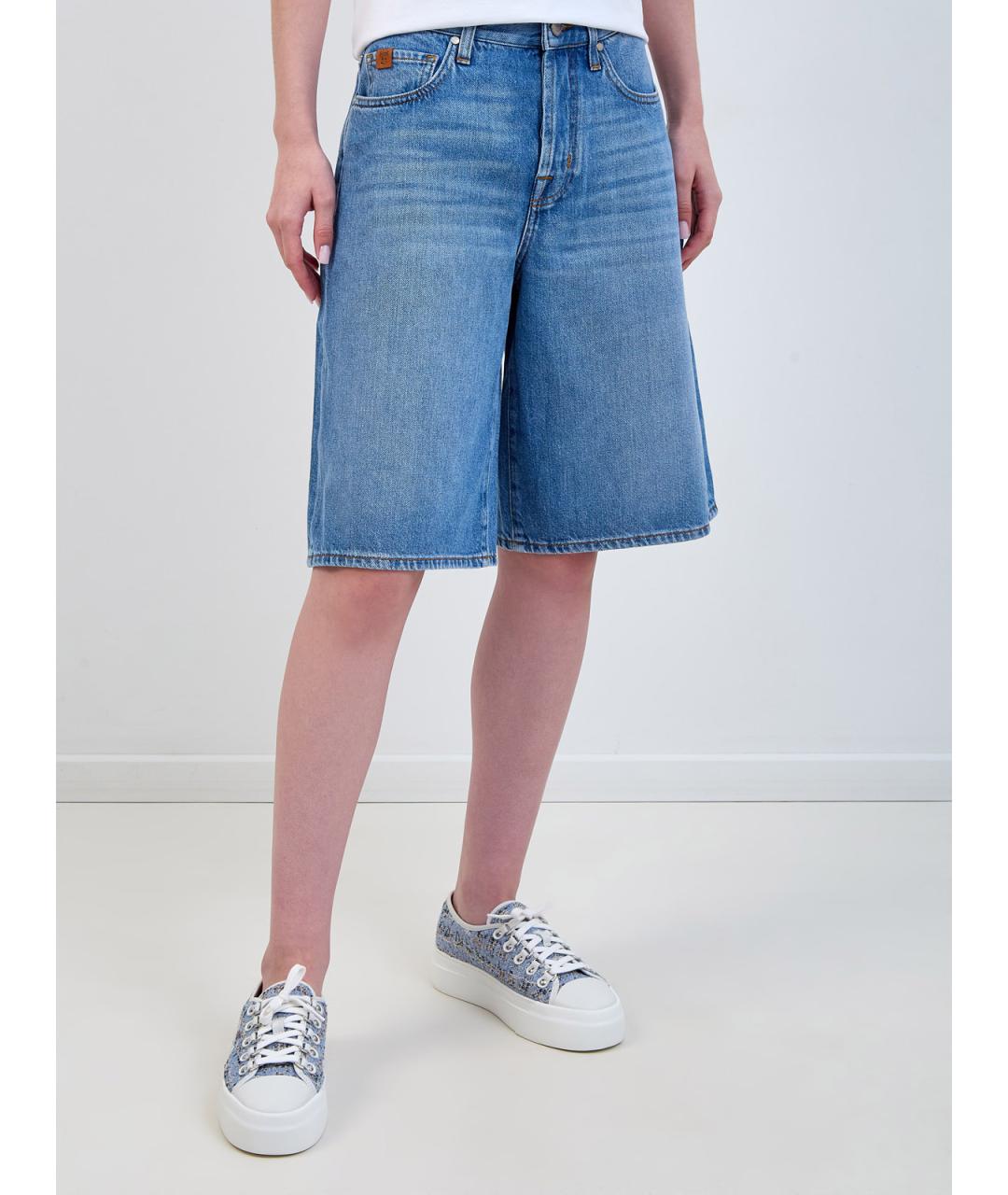 JACOB COHEN Синие хлопковые шорты, фото 3