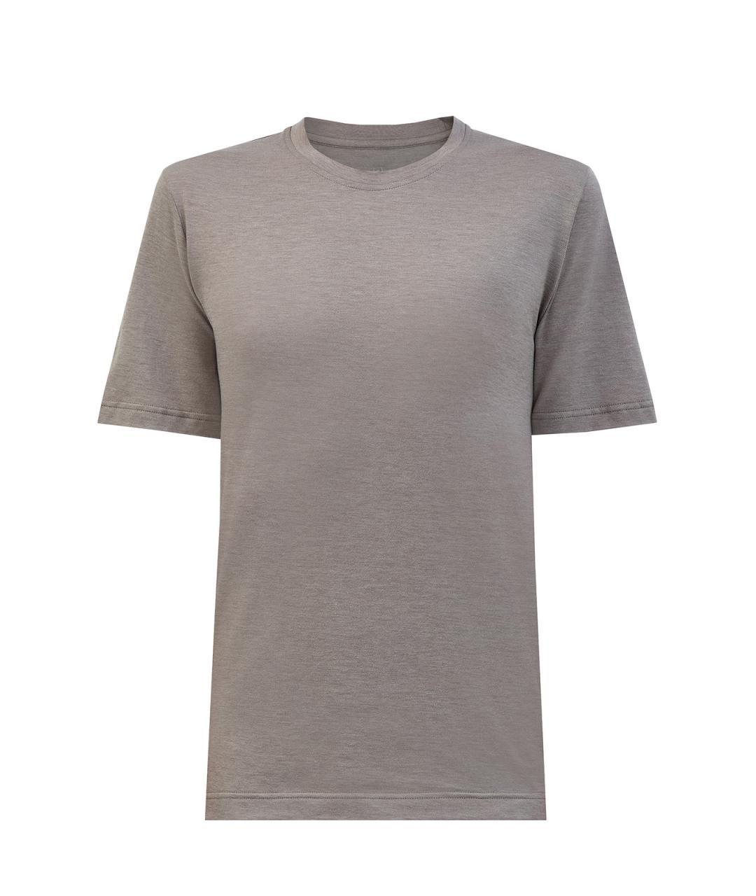 CAPOBIANCO Бежевая хлопковая футболка, фото 1