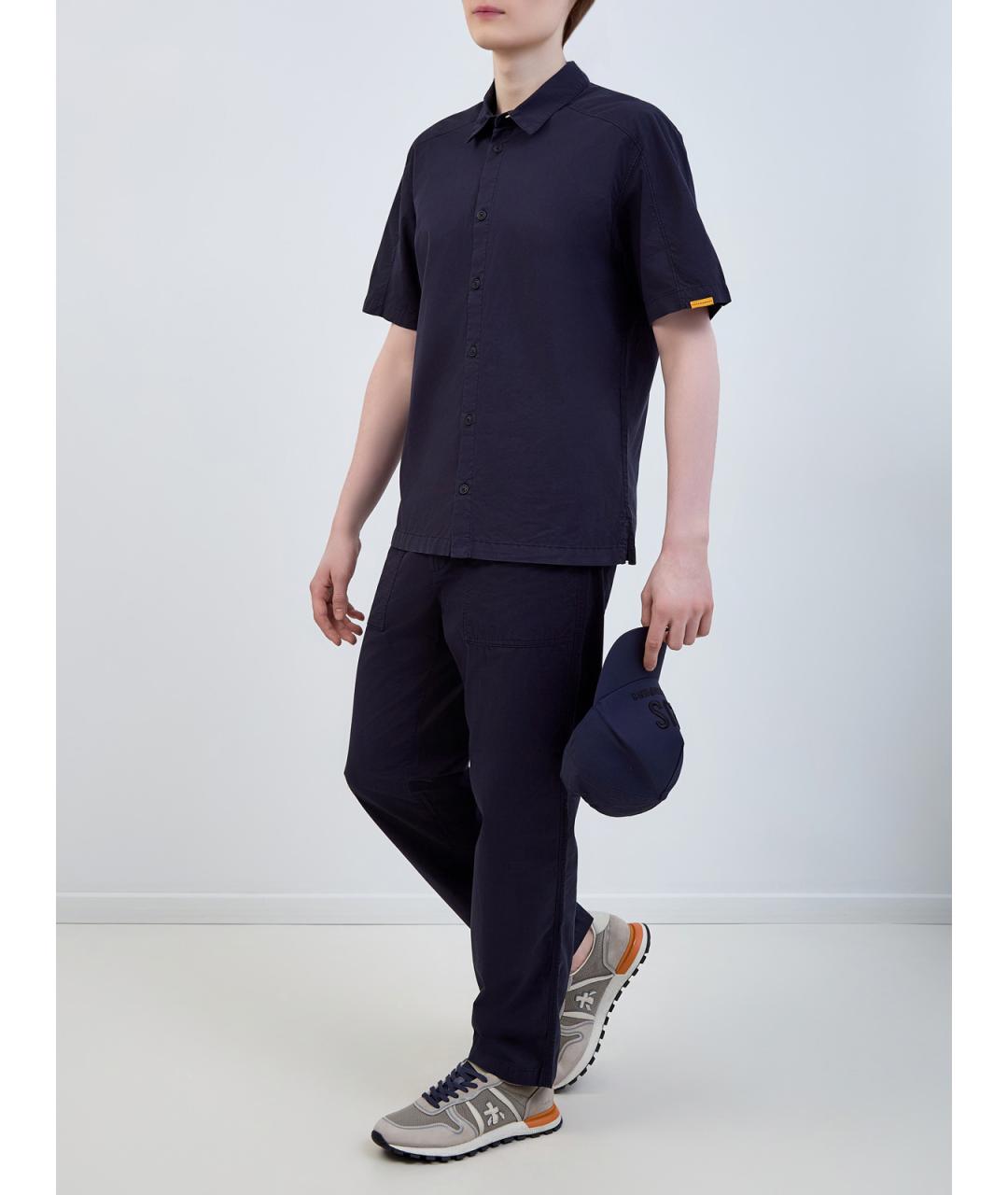 PARAJUMPERS Синяя хлопковая кэжуал рубашка, фото 2