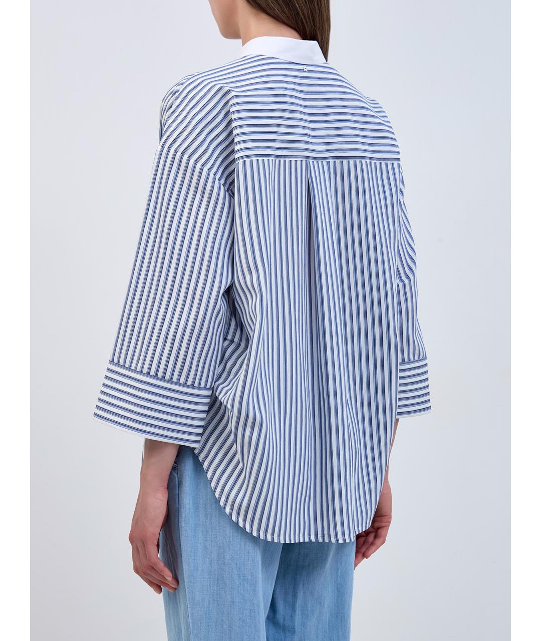 LORENA ANTONIAZZI Голубая вискозная блузы, фото 4