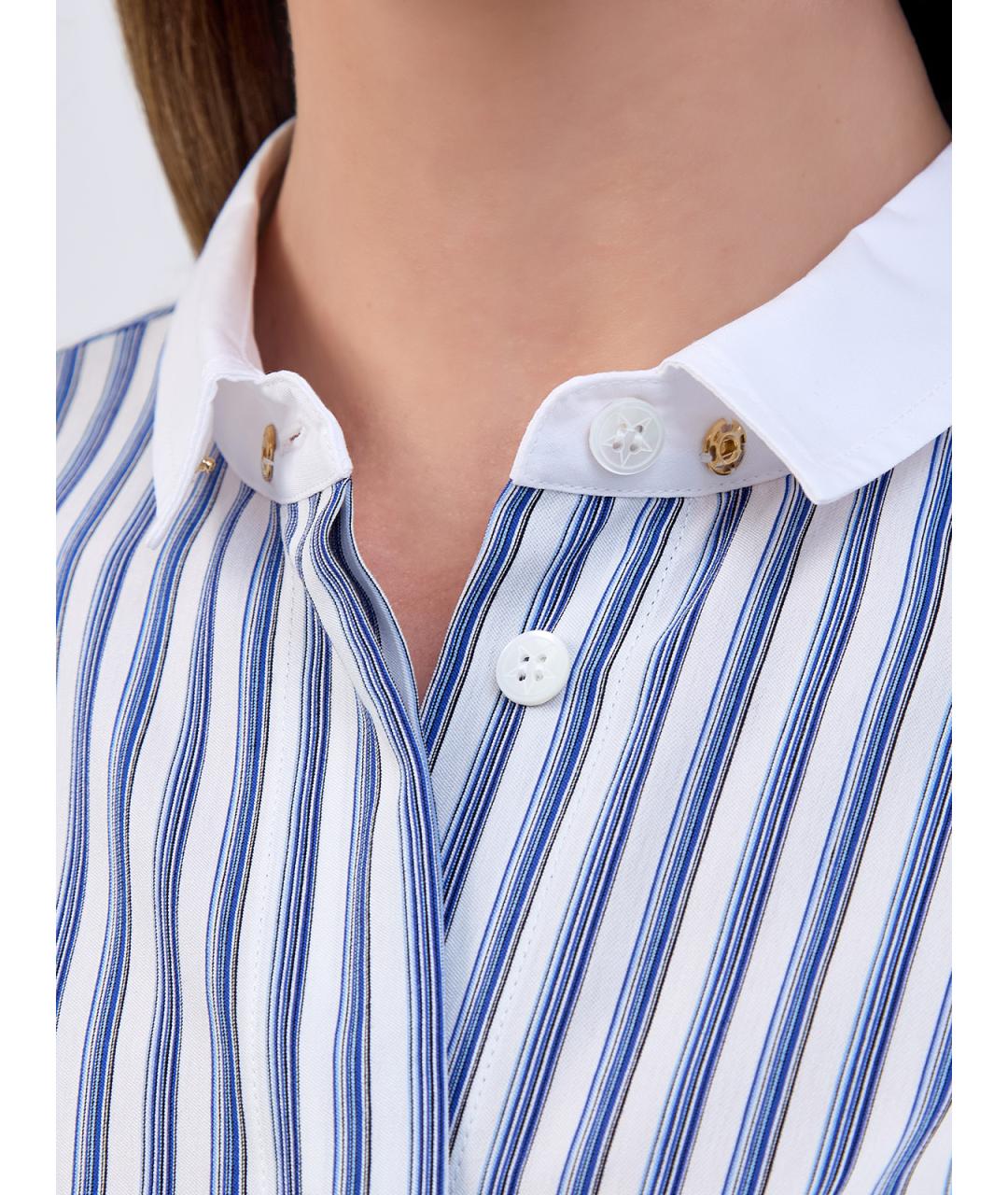 LORENA ANTONIAZZI Голубая вискозная блузы, фото 6