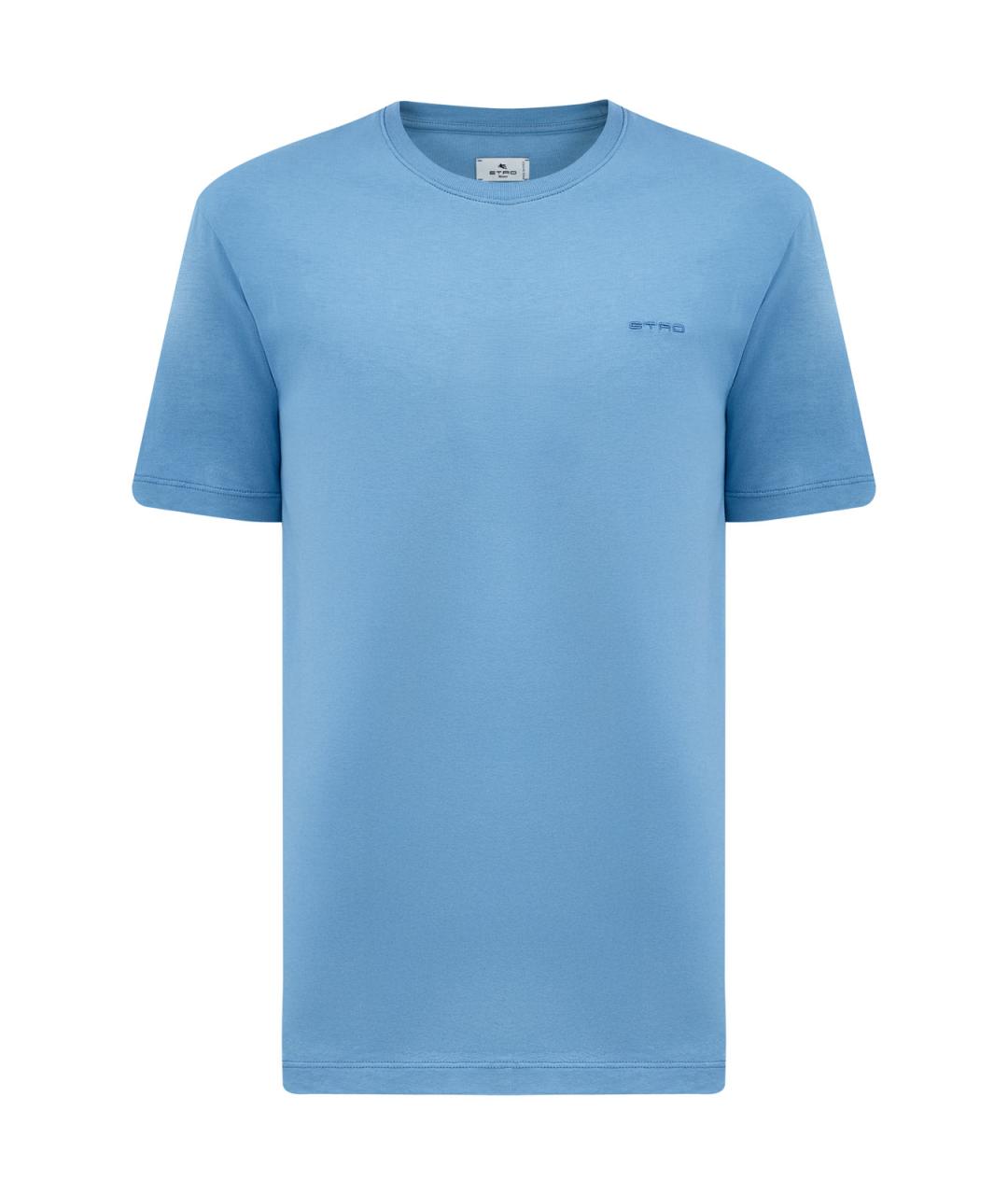 ETRO Голубая хлопковая футболка, фото 1