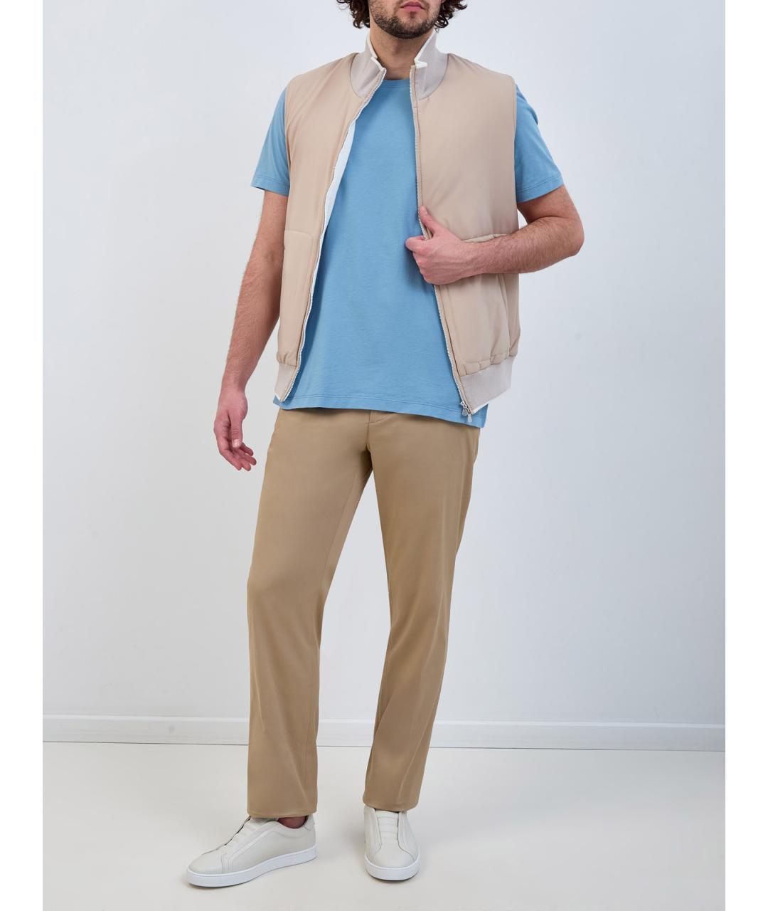 ETRO Голубая хлопковая футболка, фото 2