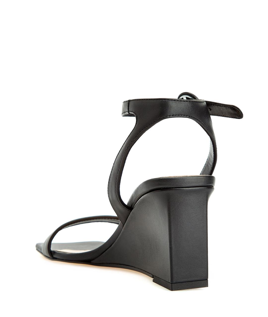 AGL Черные кожаные босоножки, фото 4