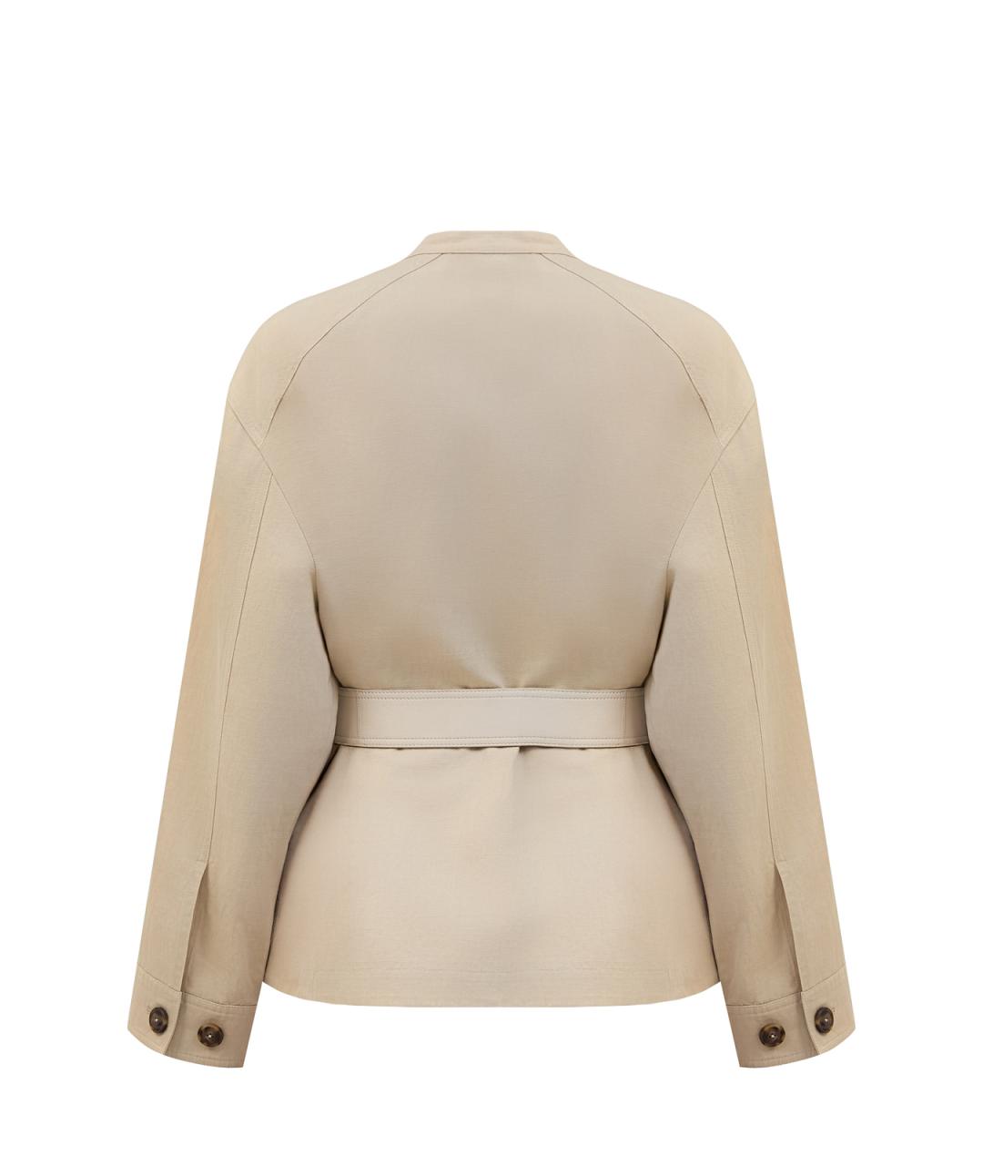 YVES SALOMON Бежевая хлопковая куртка, фото 2