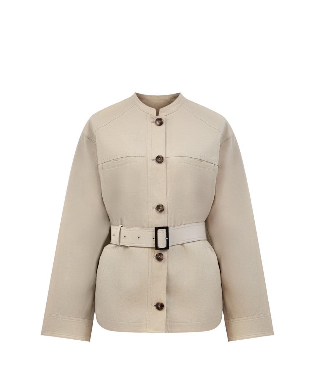 YVES SALOMON Бежевая хлопковая куртка, фото 1