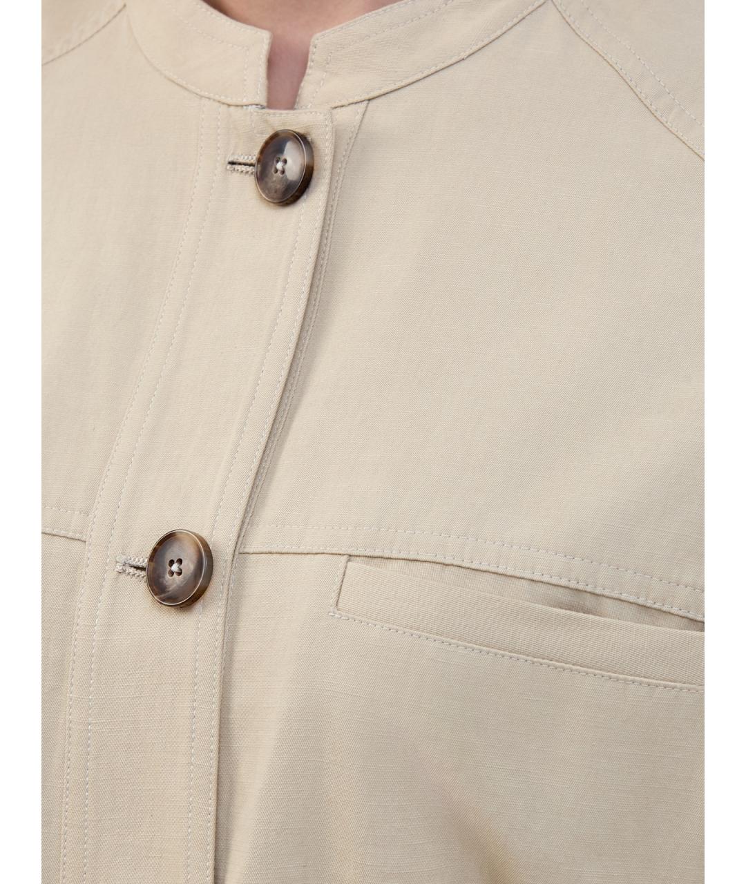 YVES SALOMON Бежевая хлопковая куртка, фото 3