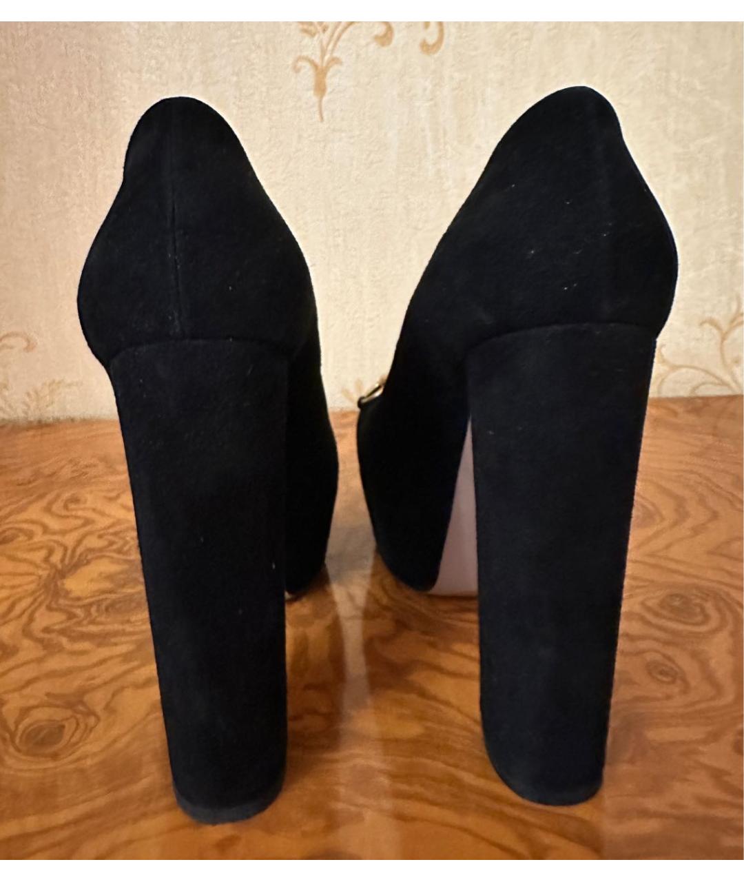 GUCCI Черные замшевые туфли, фото 4