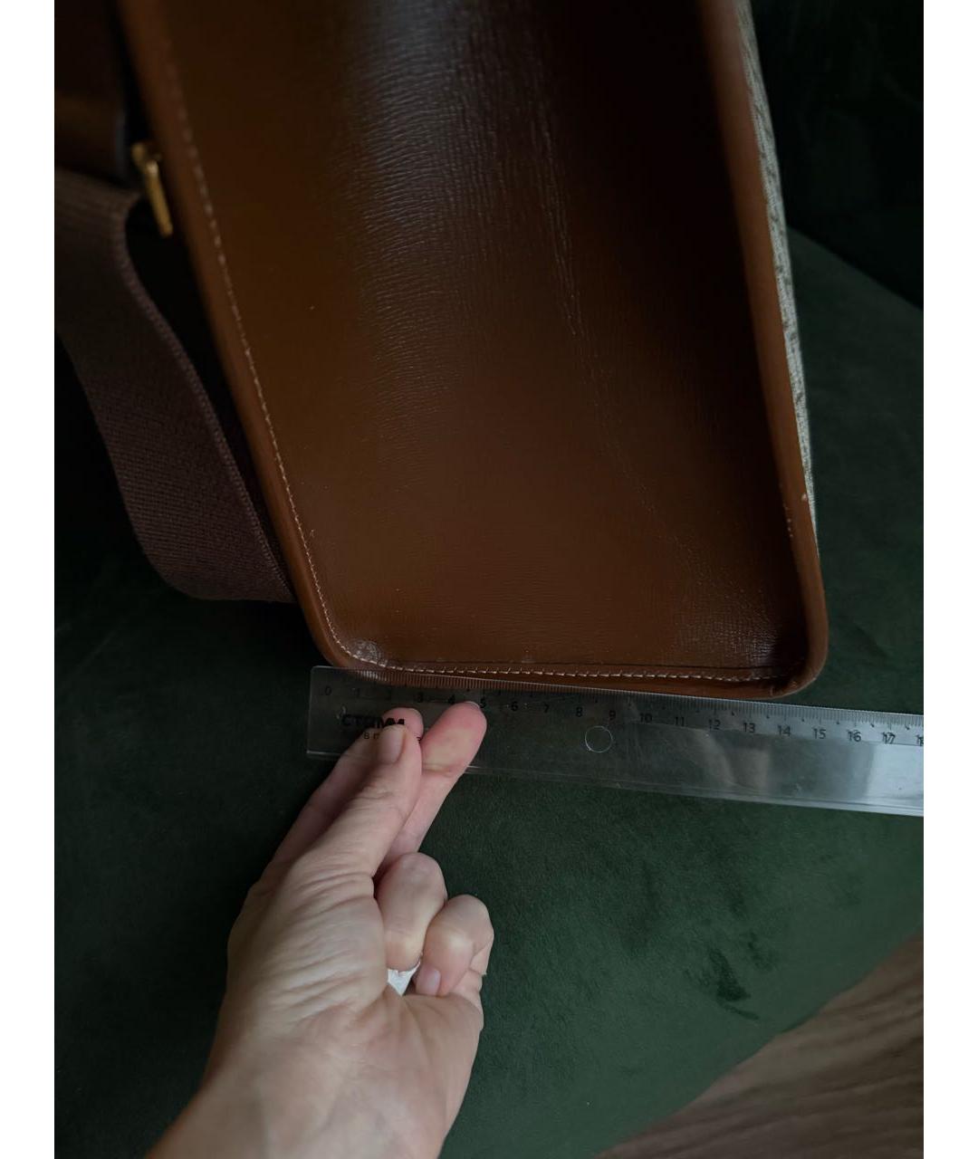 GUCCI Коричневая кожаная сумка тоут, фото 6