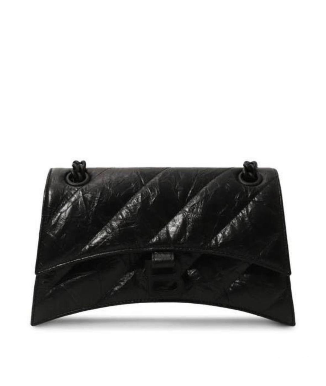 BALENCIAGA Черная кожаная сумка через плечо, фото 5