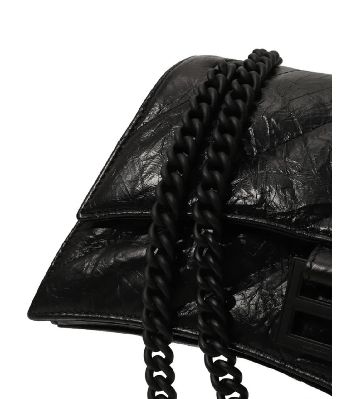 BALENCIAGA Черная кожаная сумка через плечо, фото 4