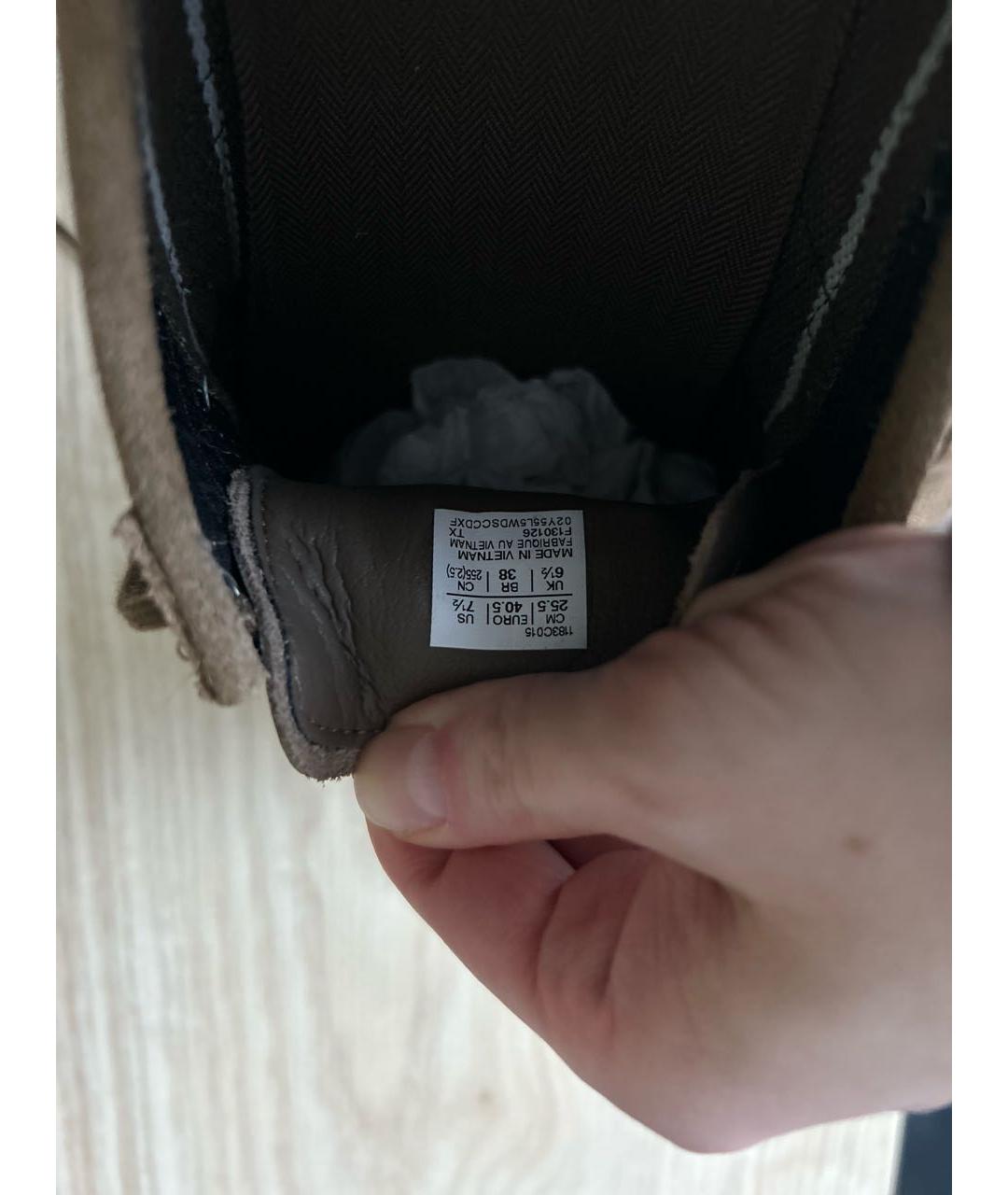 ONITSUKA TIGER Коричневые кожаные кеды, фото 6