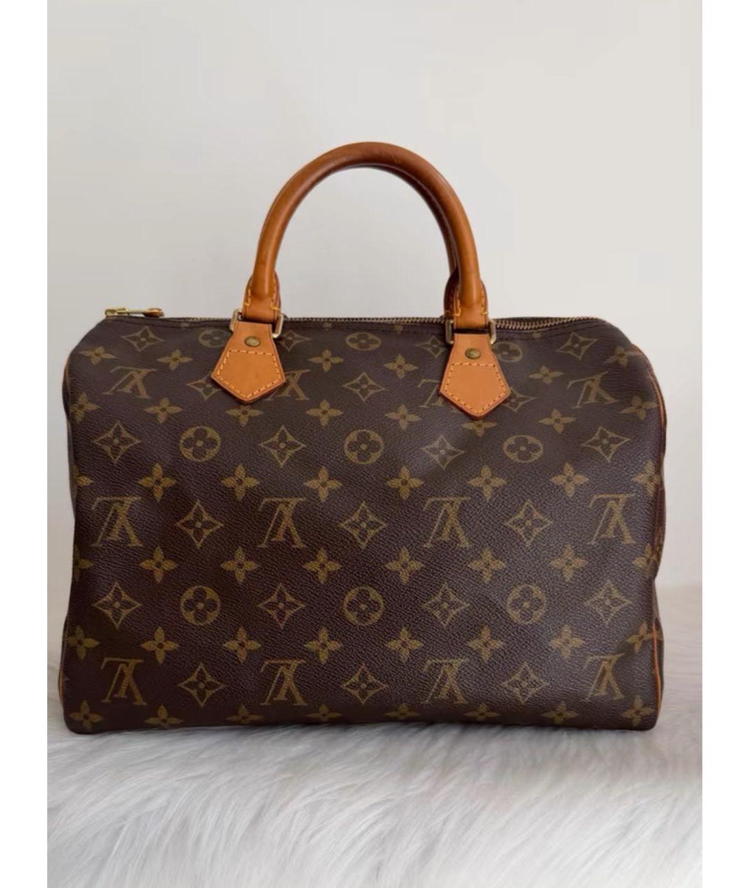 LOUIS VUITTON Коричневая сумка с короткими ручками, фото 5