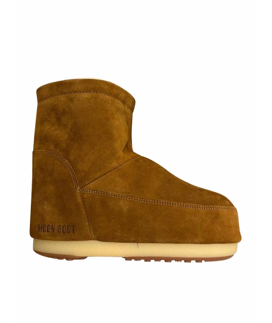 MOON BOOT Горчичные замшевые сапоги, фото 1