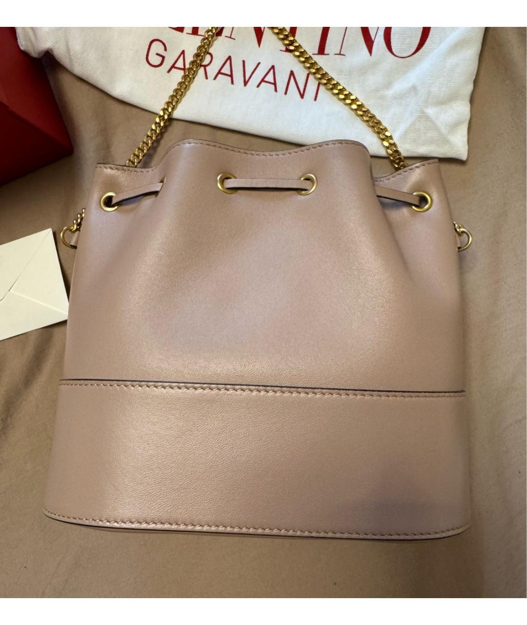 VALENTINO Розовая кожаная сумка через плечо, фото 3