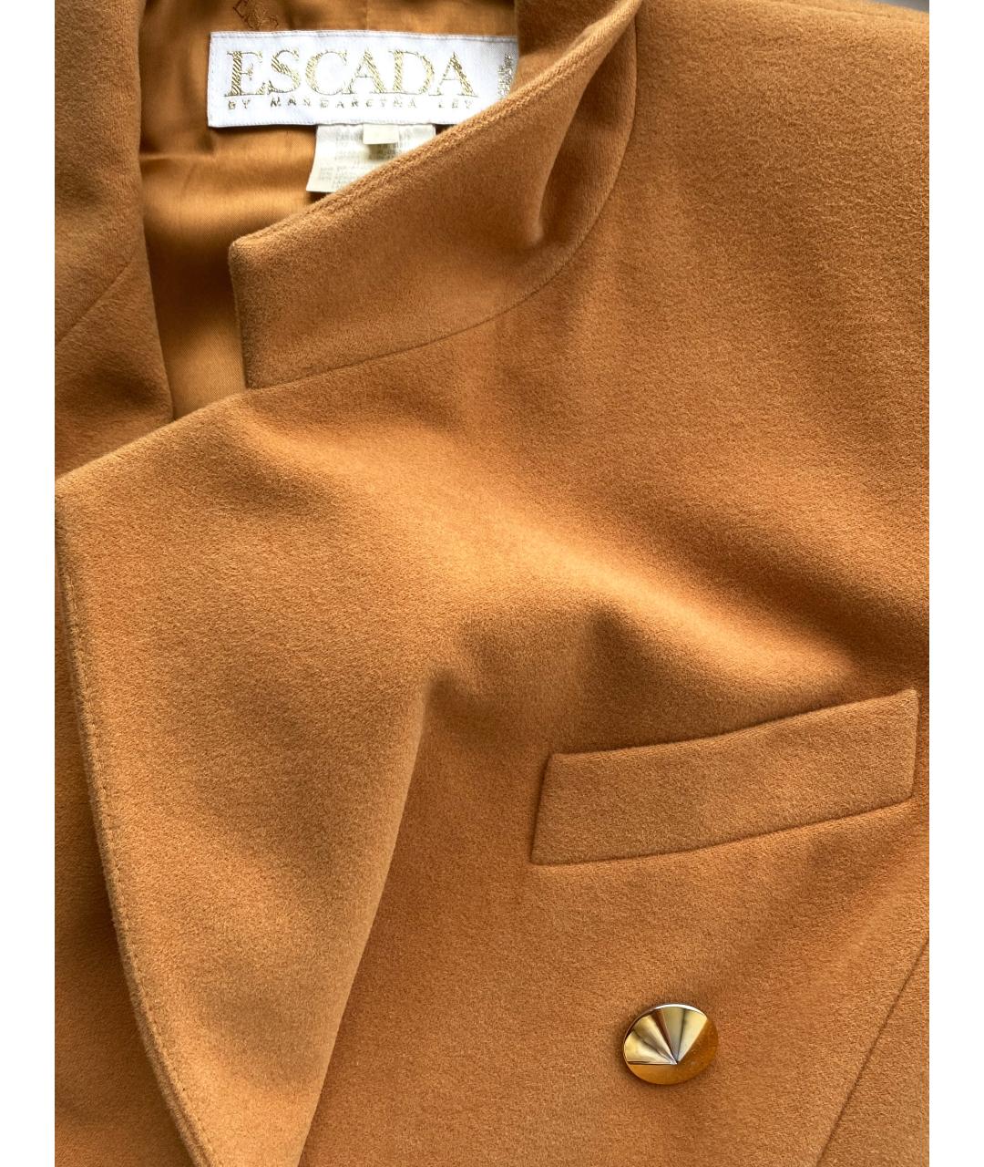 ESCADA Горчичный шерстяной жакет/пиджак, фото 5