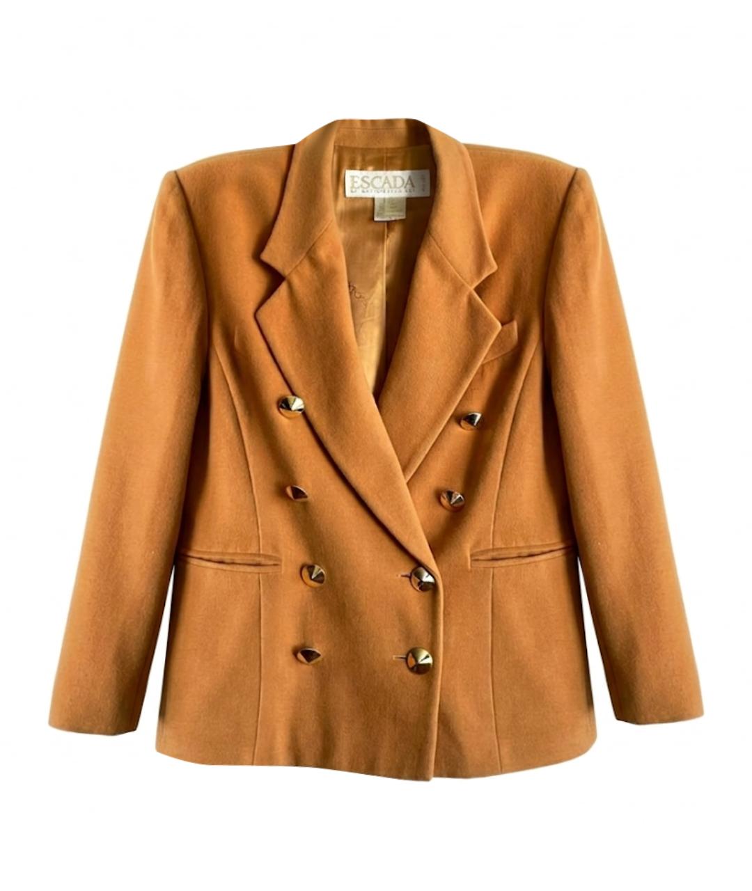 ESCADA Горчичный шерстяной жакет/пиджак, фото 1