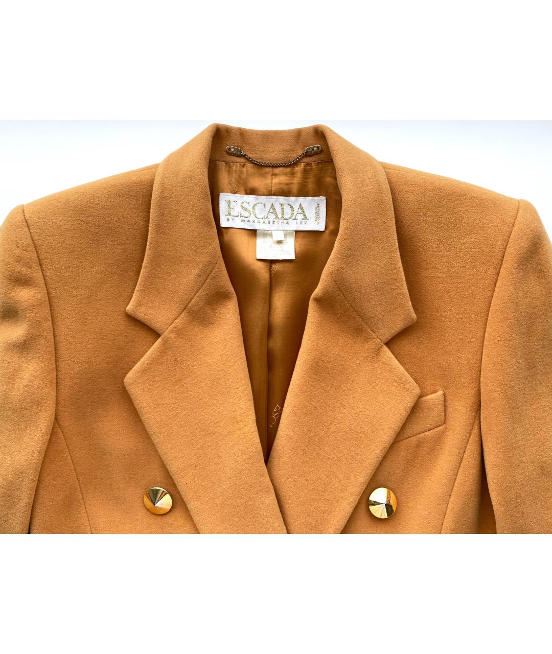 ESCADA Горчичный шерстяной жакет/пиджак, фото 3