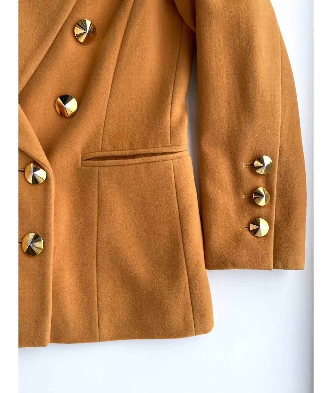 ESCADA Горчичный шерстяной жакет/пиджак, фото 4
