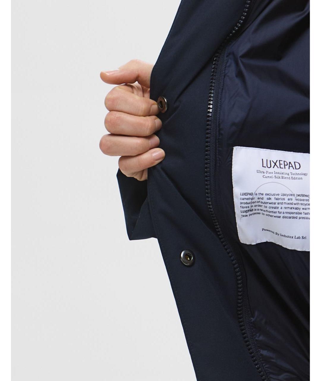 MAX MARA Темно-синяя полиэстеровая куртка, фото 7