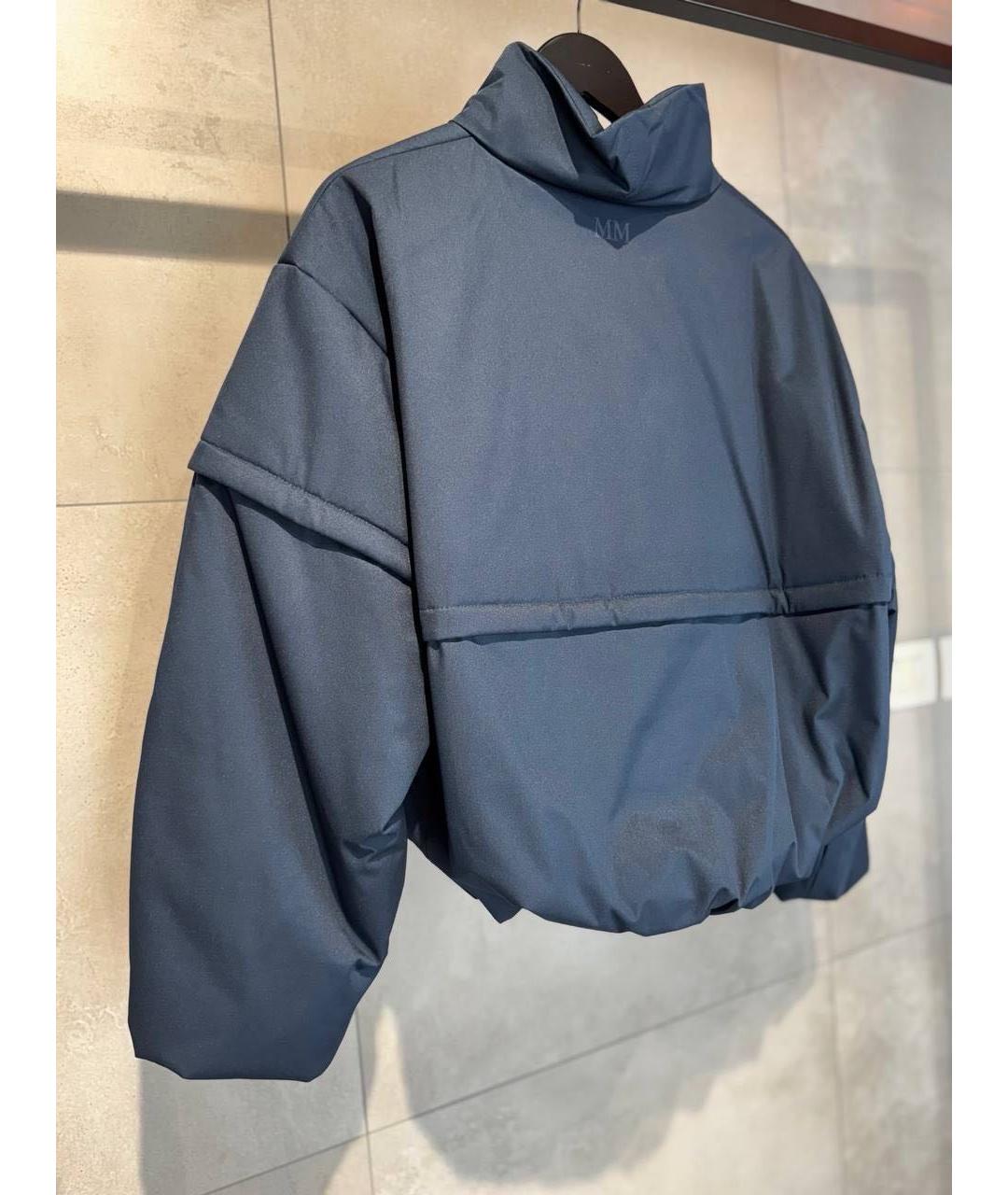 MAX MARA Темно-синяя полиэстеровая куртка, фото 3