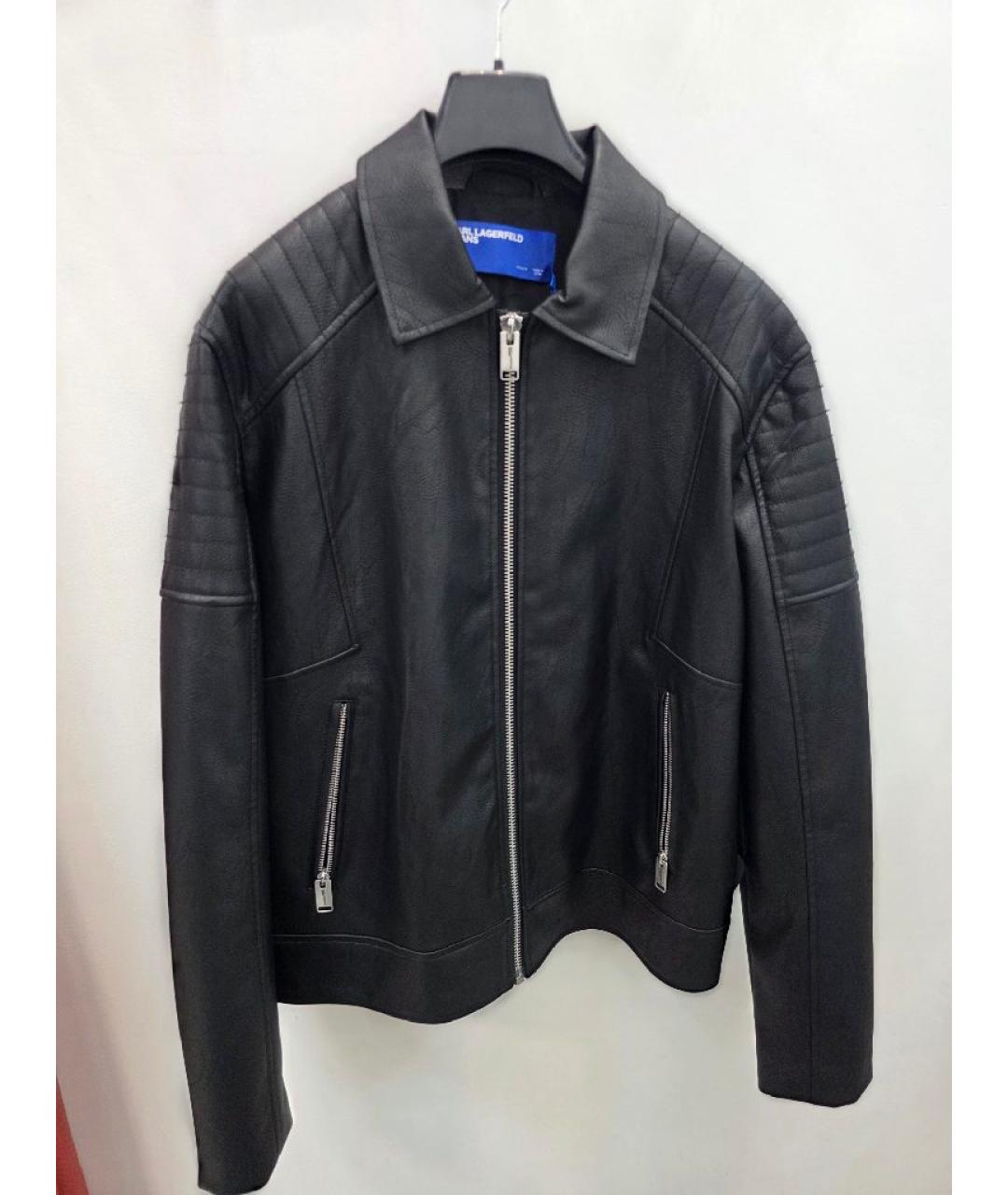 KARL LAGERFELD Черная полиуретановая куртка, фото 5