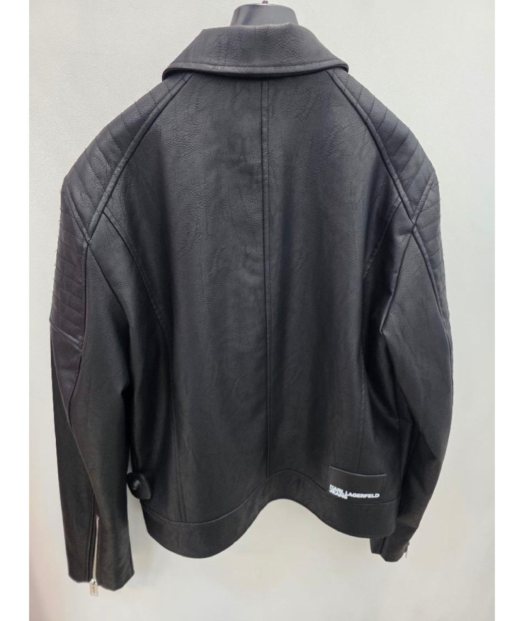 KARL LAGERFELD Черная полиуретановая куртка, фото 2