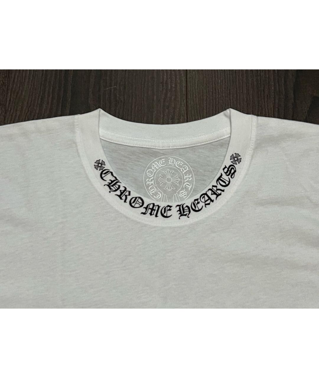 CHROME HEARTS Белая хлопковая футболка, фото 4