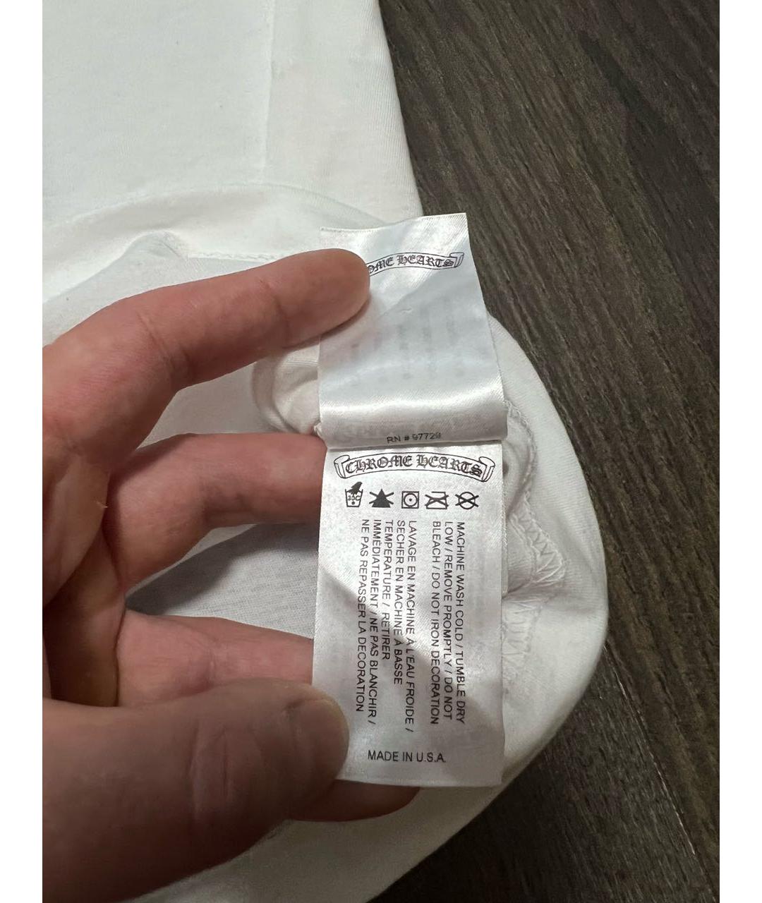 CHROME HEARTS Белая хлопковая футболка, фото 7