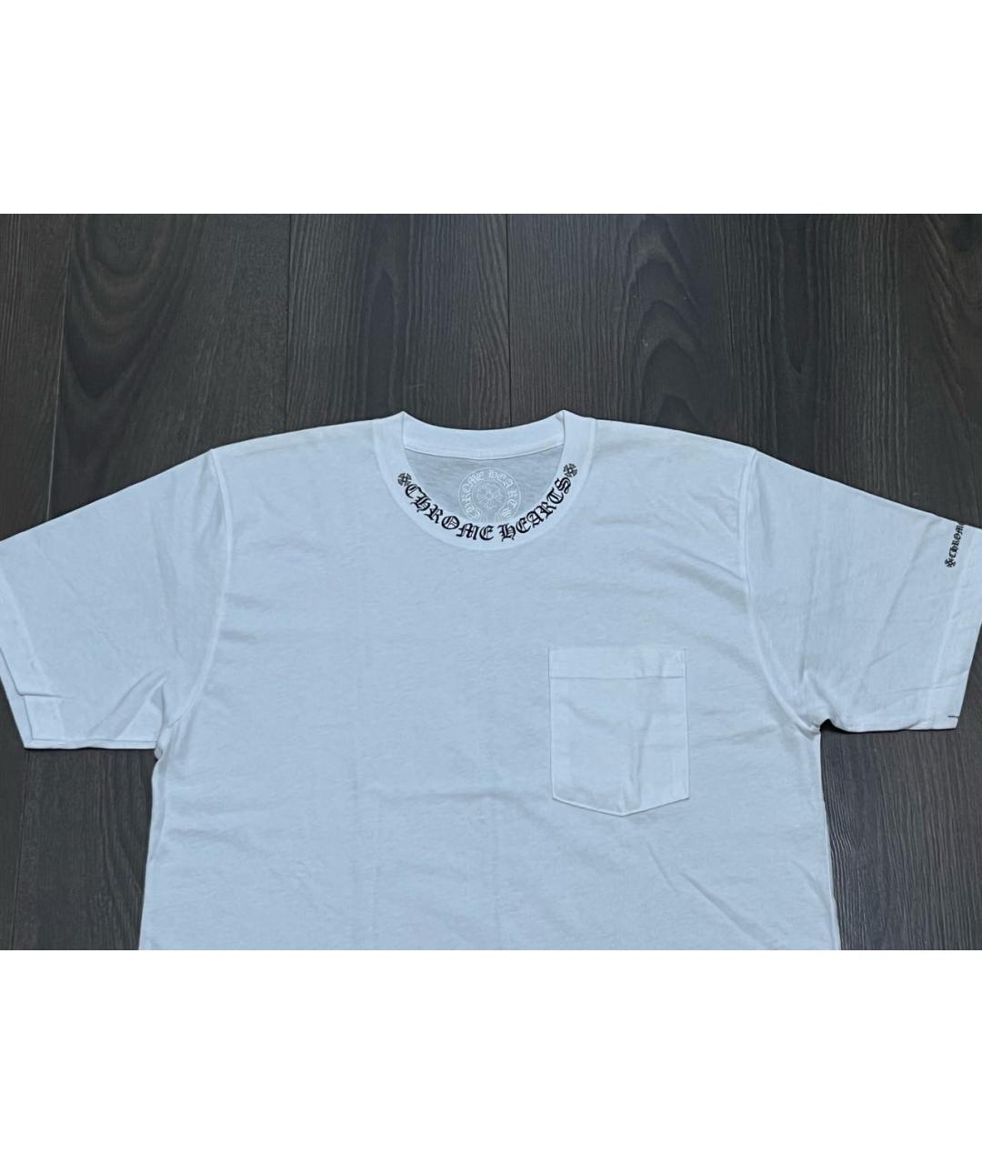 CHROME HEARTS Белая хлопковая футболка, фото 5