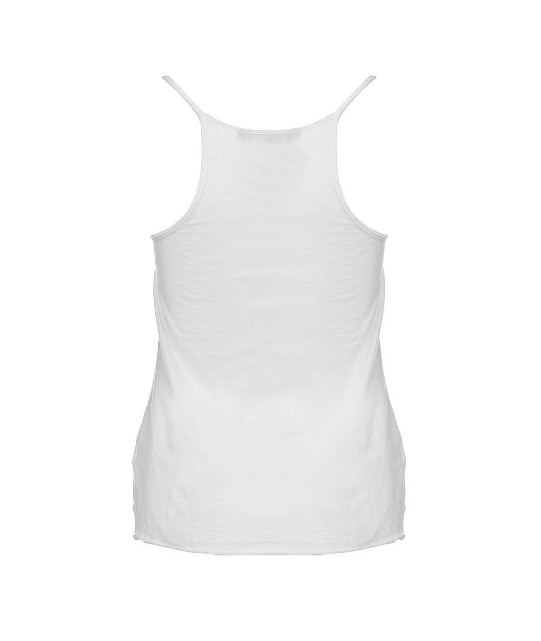 TWIN-SET Белая хлопковая майка, фото 2