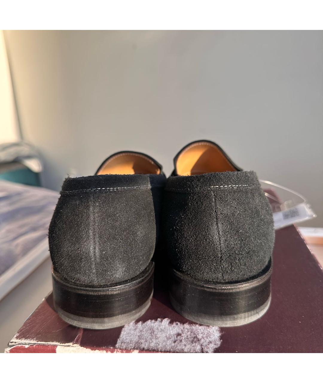 BRIONI Черные замшевые туфли, фото 4