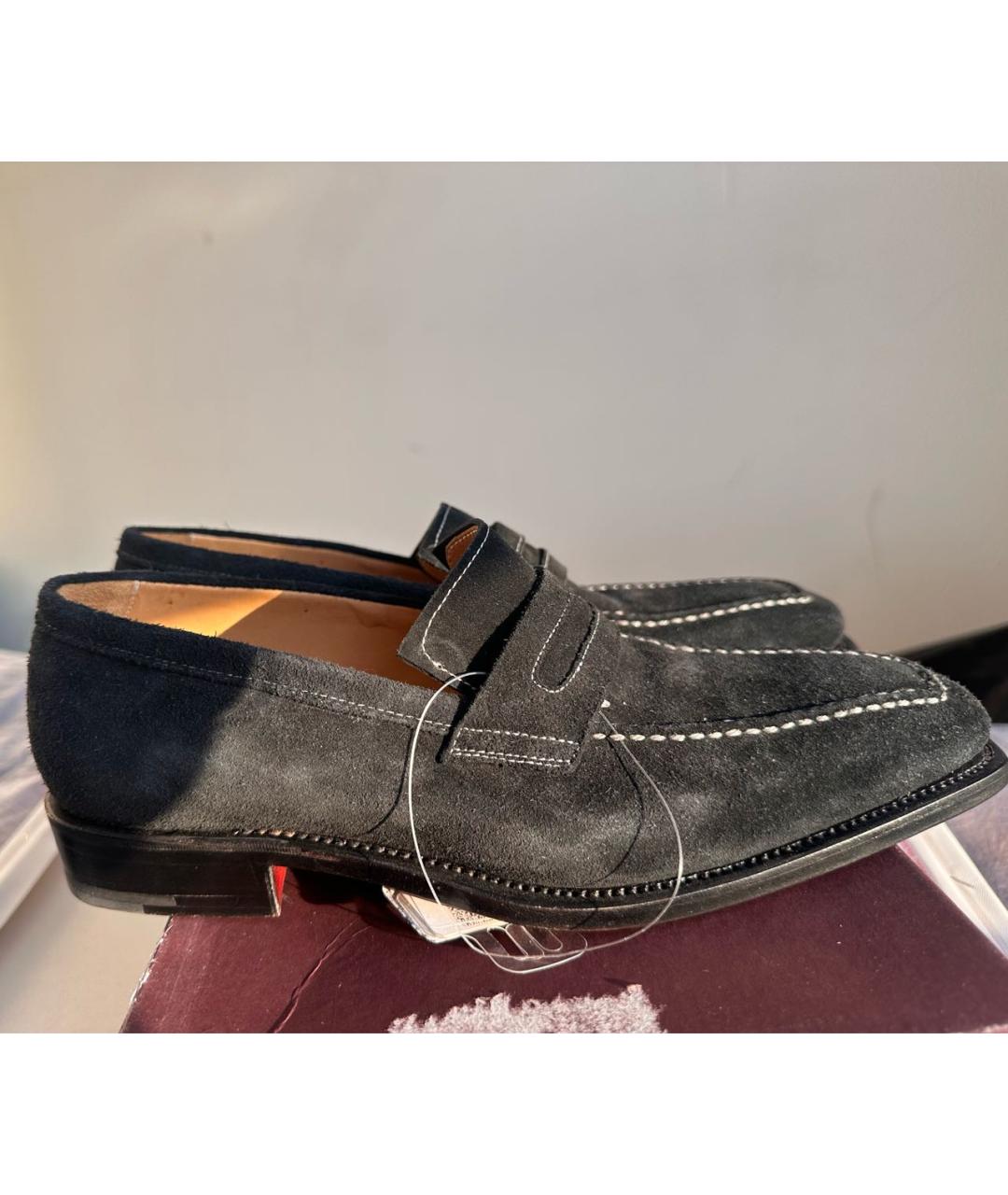 BRIONI Черные замшевые туфли, фото 8