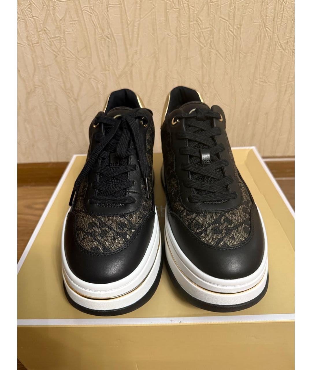 MICHAEL KORS Коричневые кожаные кроссовки, фото 2