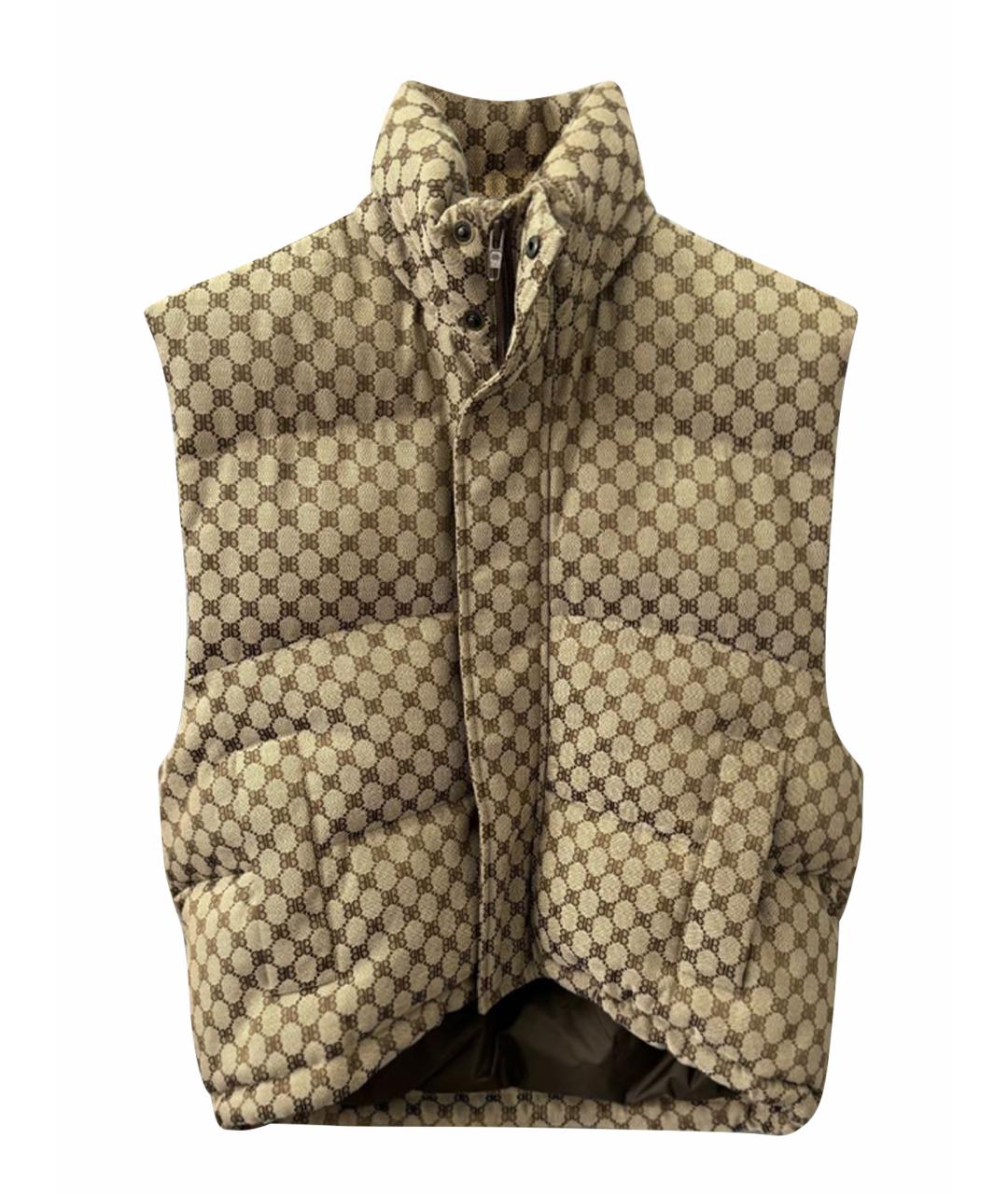 BALENCIAGA Золотой полиэстеровый жилет, фото 1