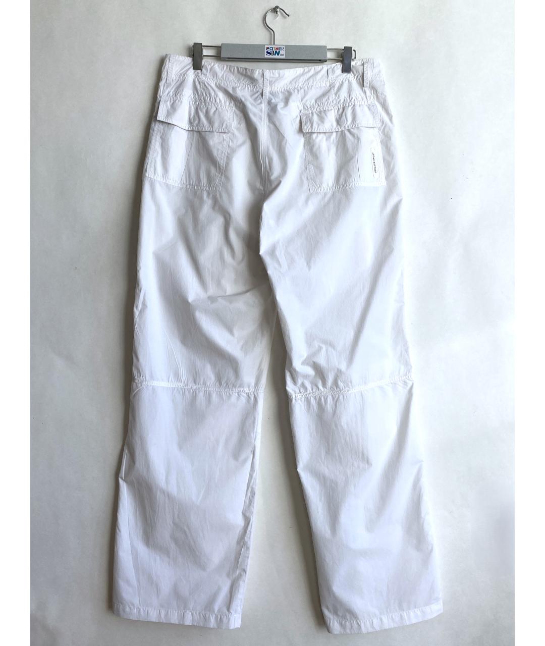 VERSACE Белые полиамидовые повседневные брюки, фото 2