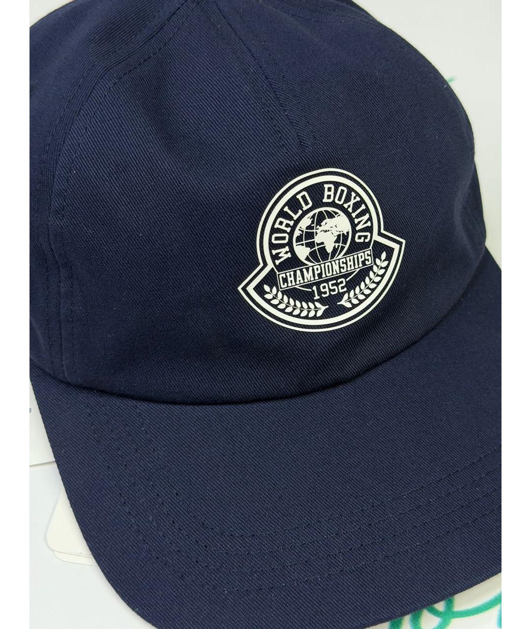 MONCLER Темно-синяя хлопковая кепка/бейсболка, фото 4