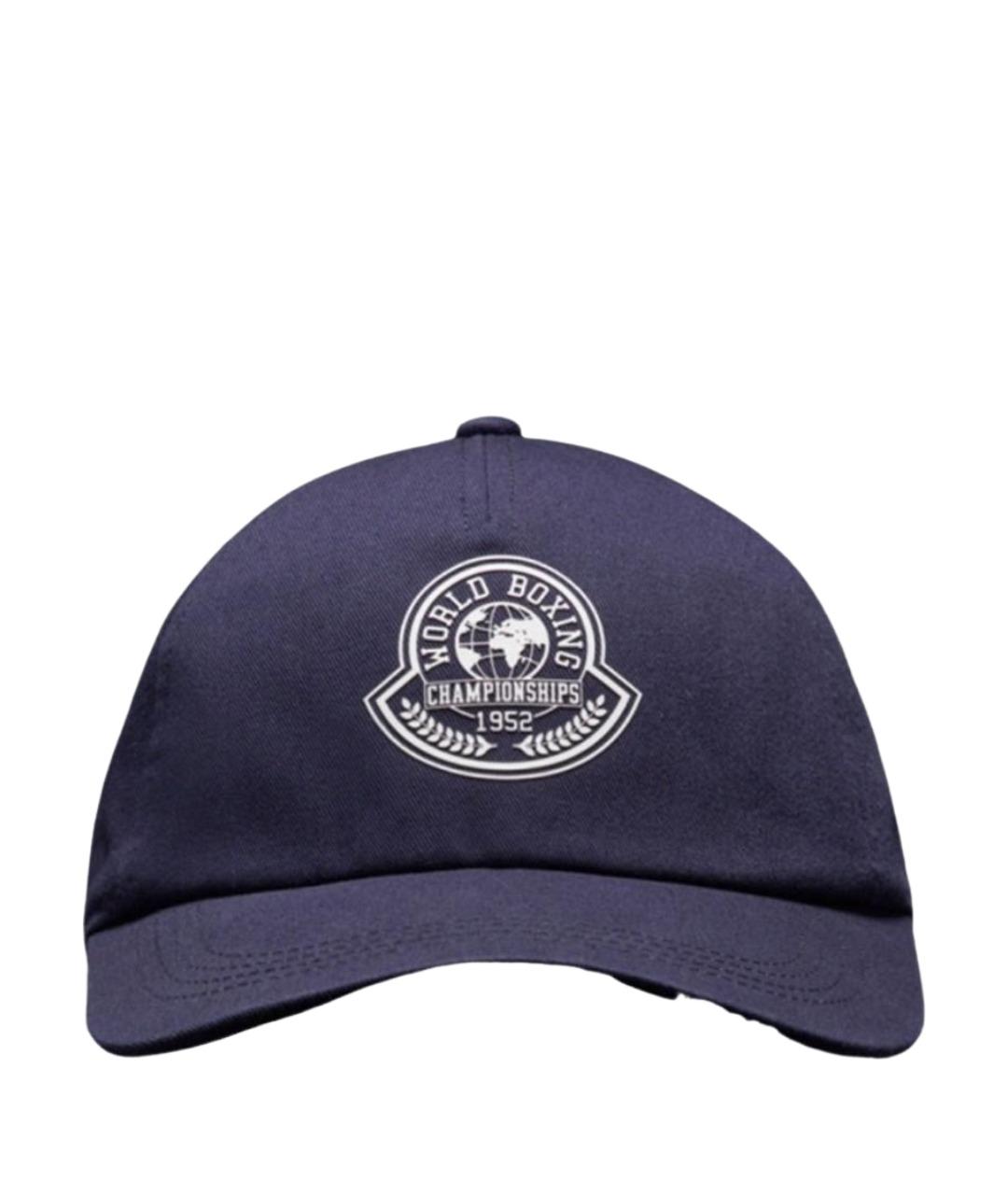 MONCLER Темно-синяя хлопковая кепка/бейсболка, фото 1