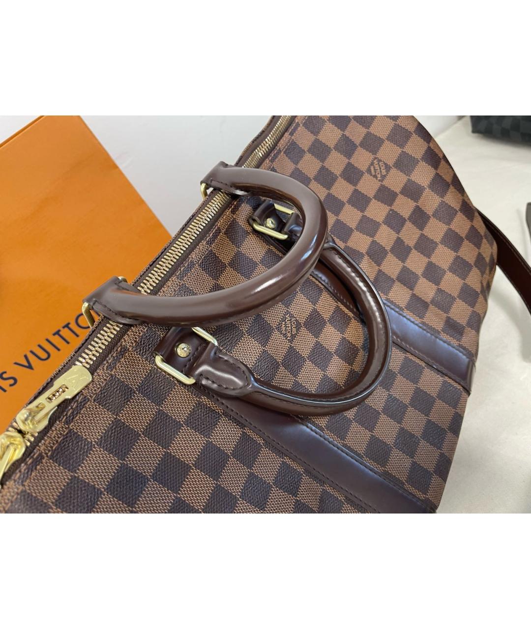 LOUIS VUITTON Коричневая дорожная/спортивная сумка, фото 7