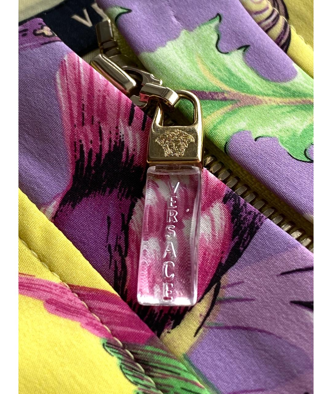 VERSACE Мульти шелковая юбка миди, фото 6