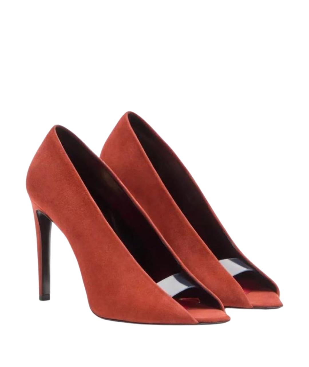 VALENTINO Коралловые замшевые босоножки, фото 1