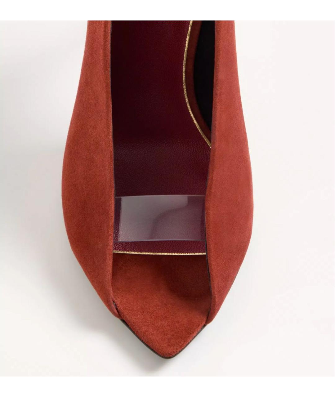 VALENTINO Коралловые замшевые босоножки, фото 5