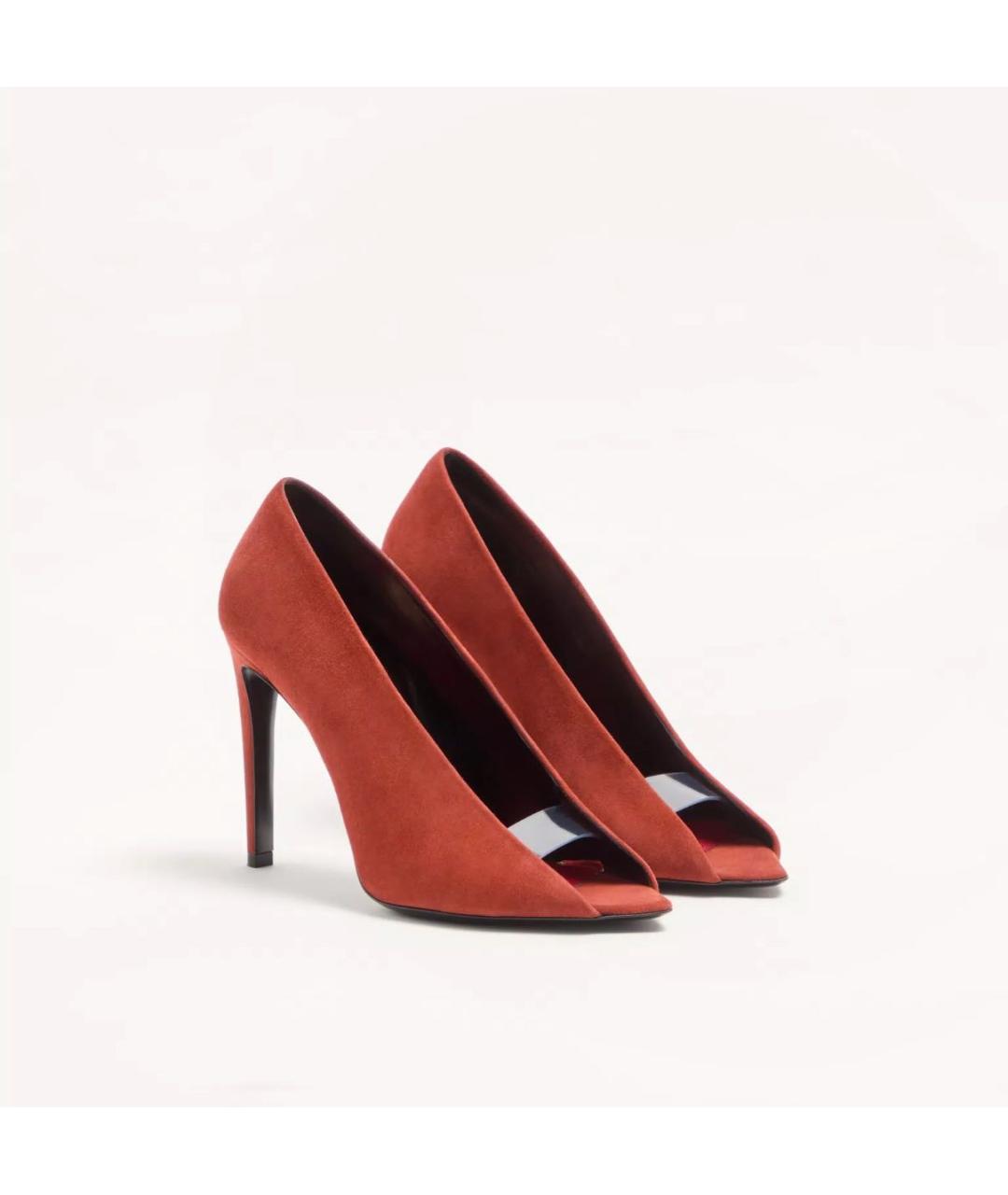 VALENTINO Коралловые замшевые босоножки, фото 7