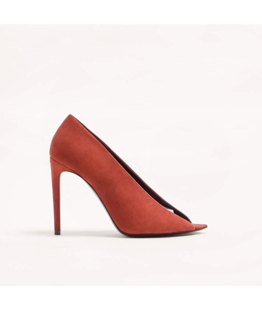 VALENTINO Коралловые замшевые босоножки, фото 4