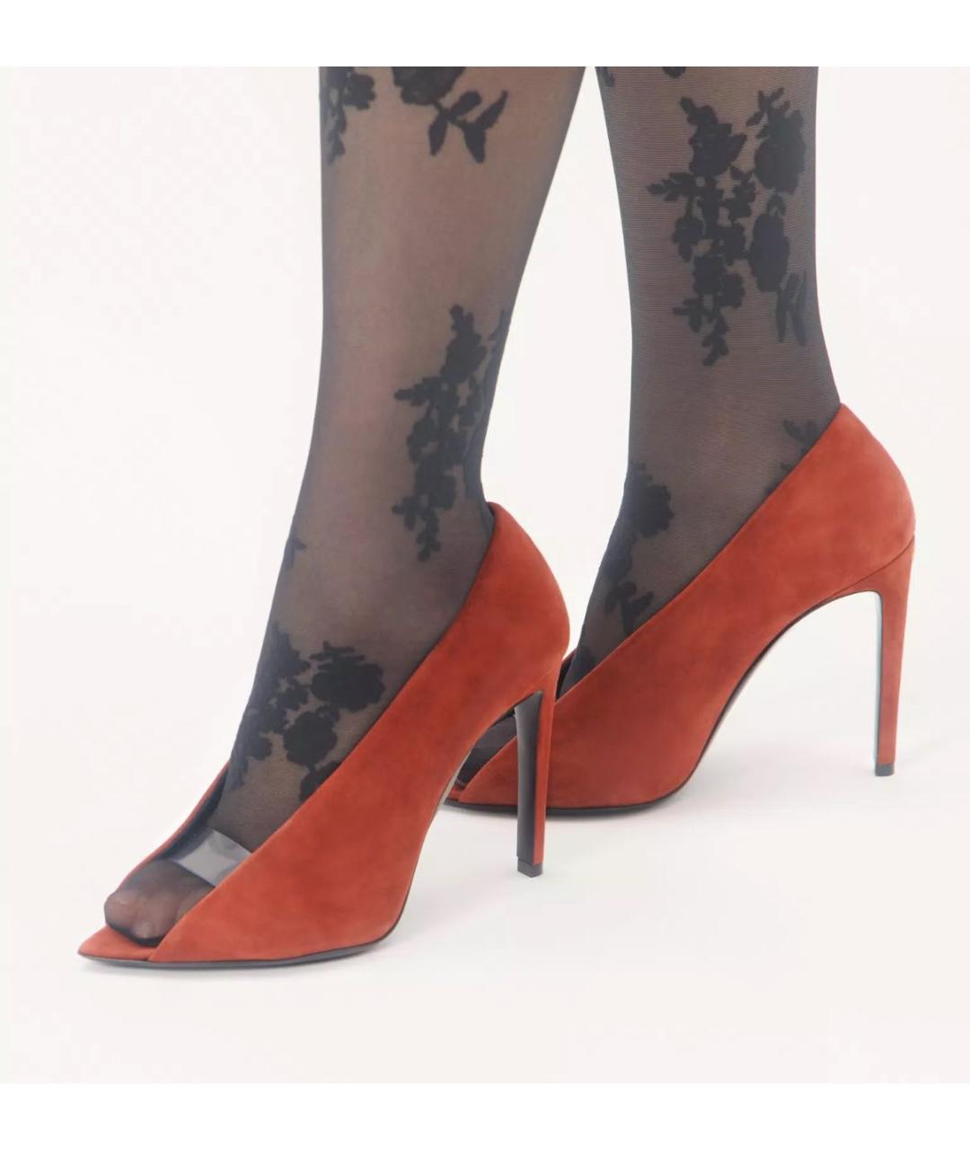 VALENTINO Коралловые замшевые босоножки, фото 6