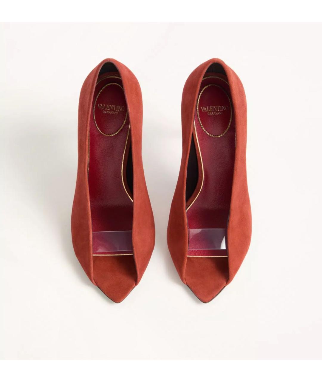 VALENTINO Коралловые замшевые босоножки, фото 2