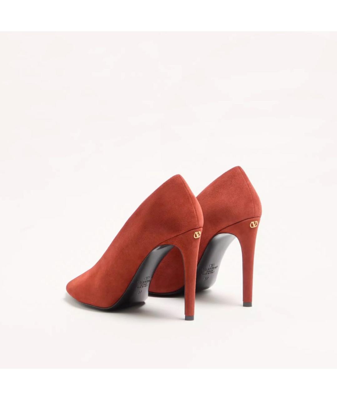 VALENTINO Коралловые замшевые босоножки, фото 3